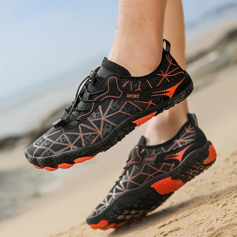 Chaussures de natation de plage d'été chaussures de pataugeoire en amont pieds nus pour hommes, chau