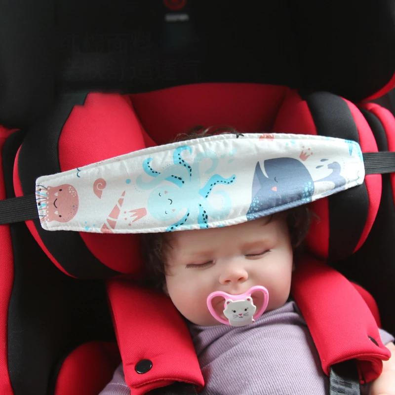 Siège d'auto pour bébé, Support de tête réglable pour poussette, sangle de soulagement du cou, ceint