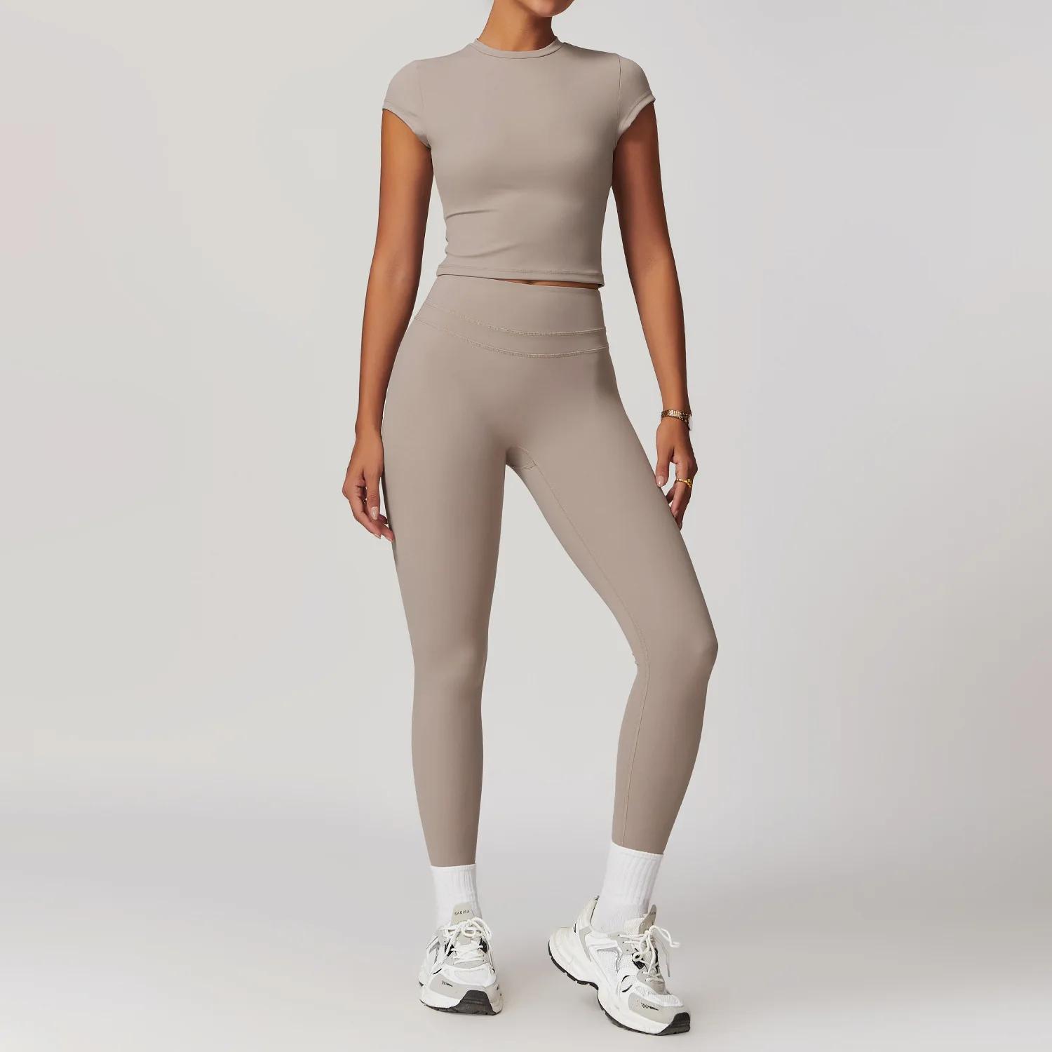 Ensemble yoga femme Mikeyoga 2 pièces - Legging et soutien-gorge sport confortable pour fitness