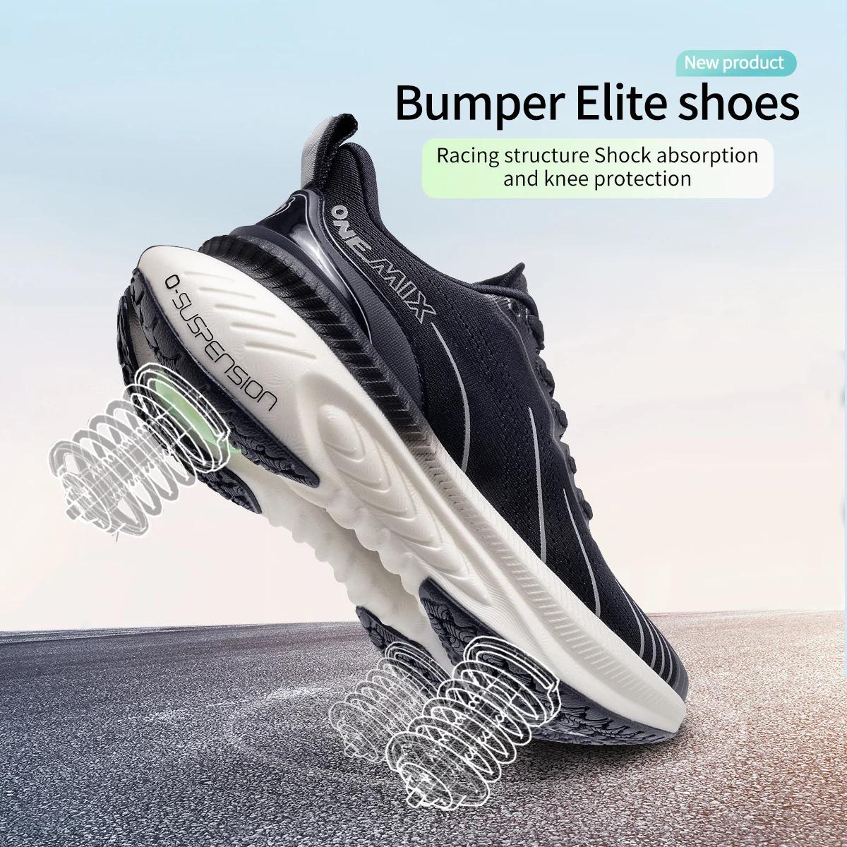 ONEMIX 21608A chaussures de course pour hommes bleu hiver à lacets chaussures de sport femmes antidé