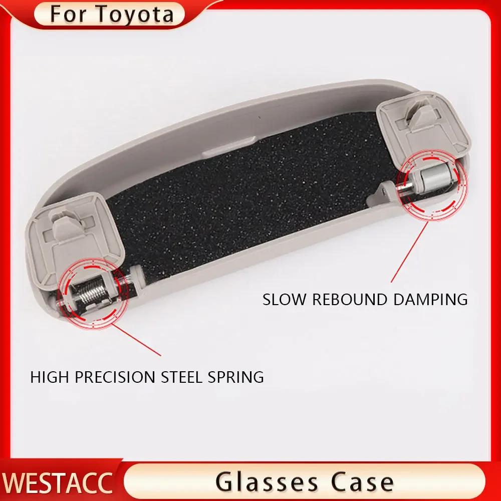 Étui à lunettes de soleil ABS pour voiture, porte-lunettes pour Toyota Camry Highlander RAV4 CHR Cor