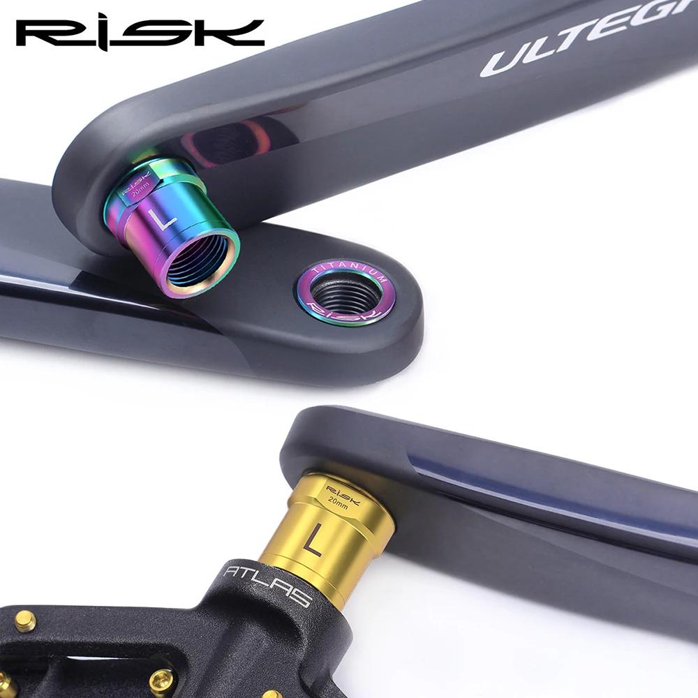 Risk – pédales de vélo en titane RT109, 16mm/20mm, avec rondelle, pour vtt, éclairage de bicyclette