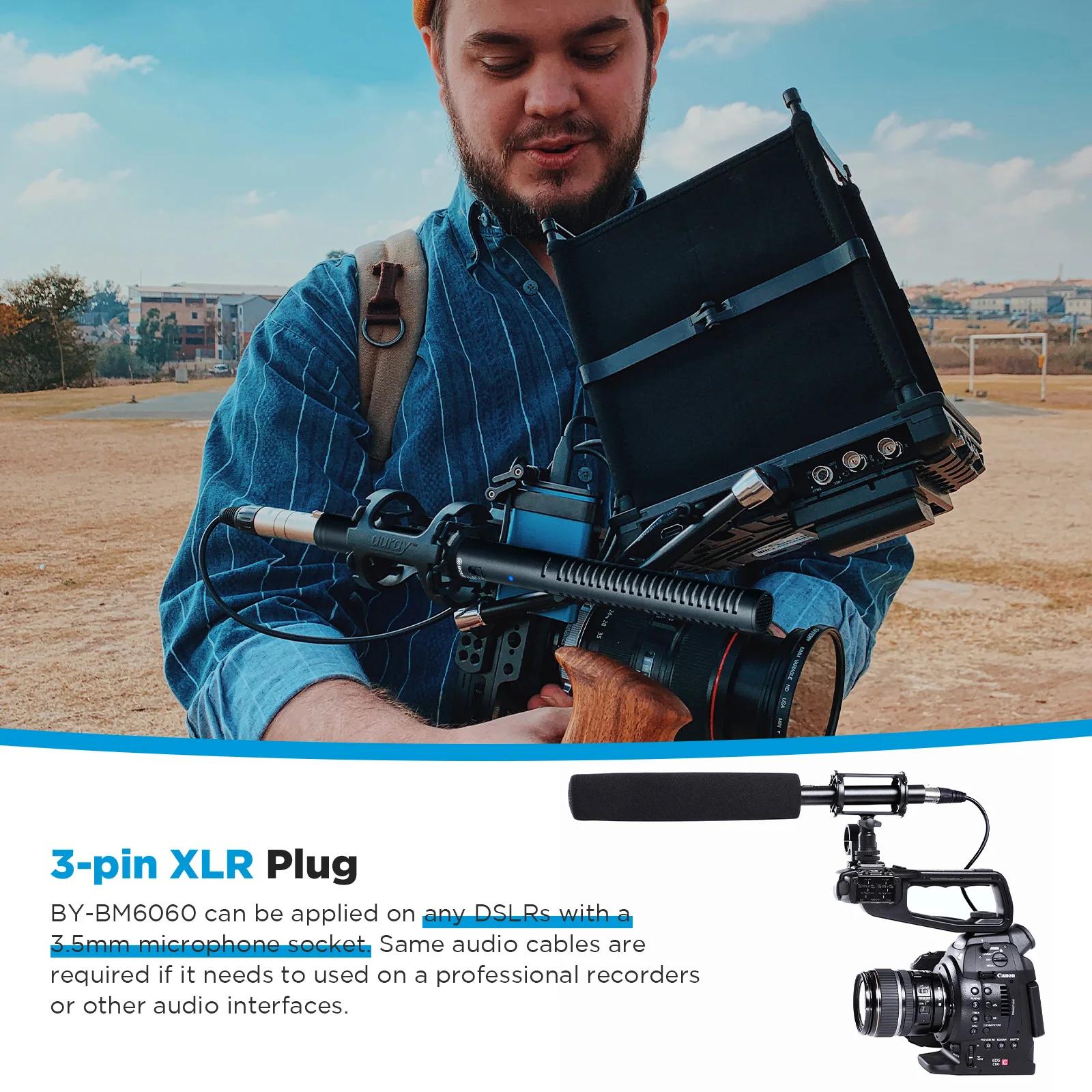 Interview Shotgun Microphone XLR BOYA Pro diffusion qualité micro BY-BM6060 pour Canon Nikon Sony ca