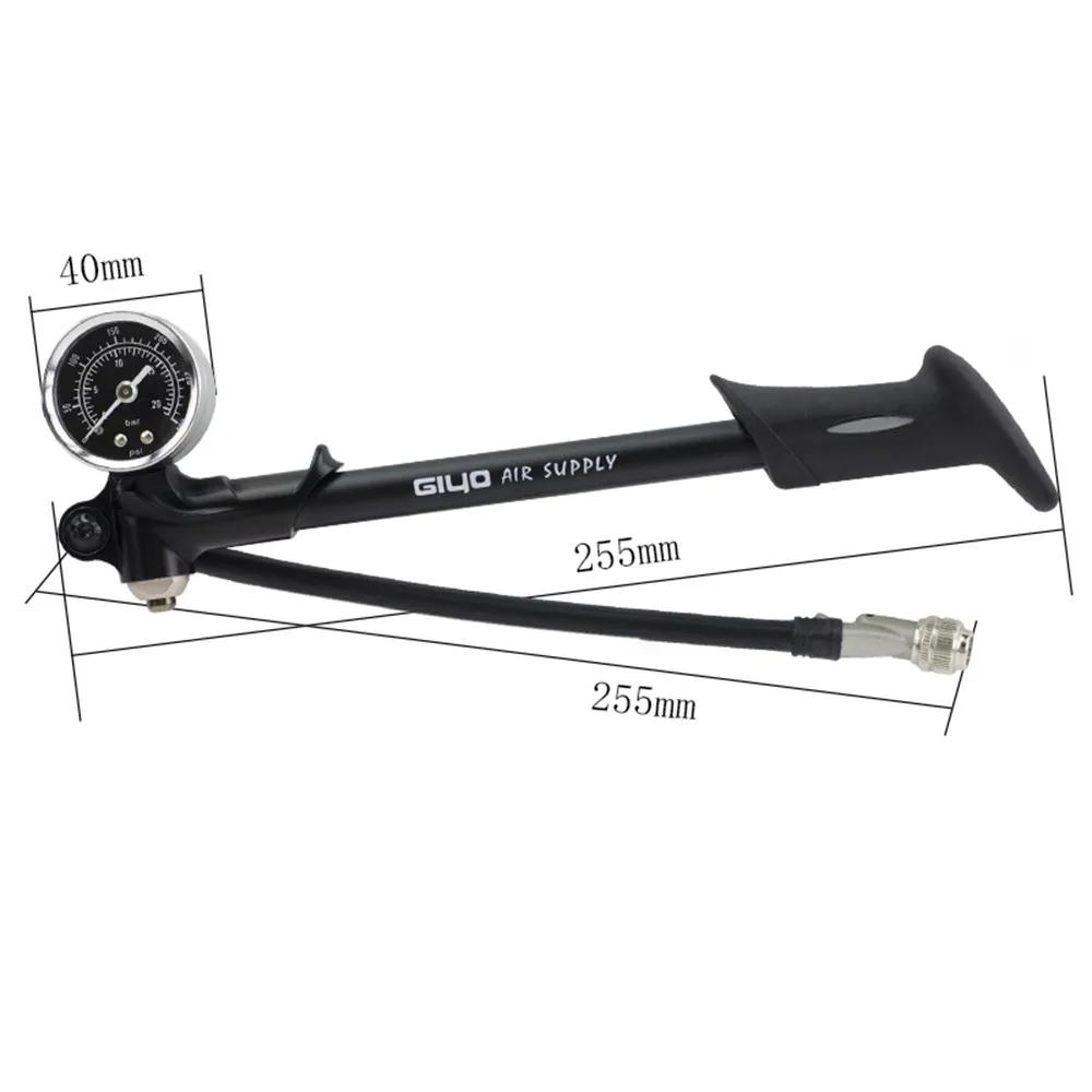 GIYO – pompe à Air haute pression pliable pour vtt, 300PSI, avec levier et jauge pour fourche et Sus