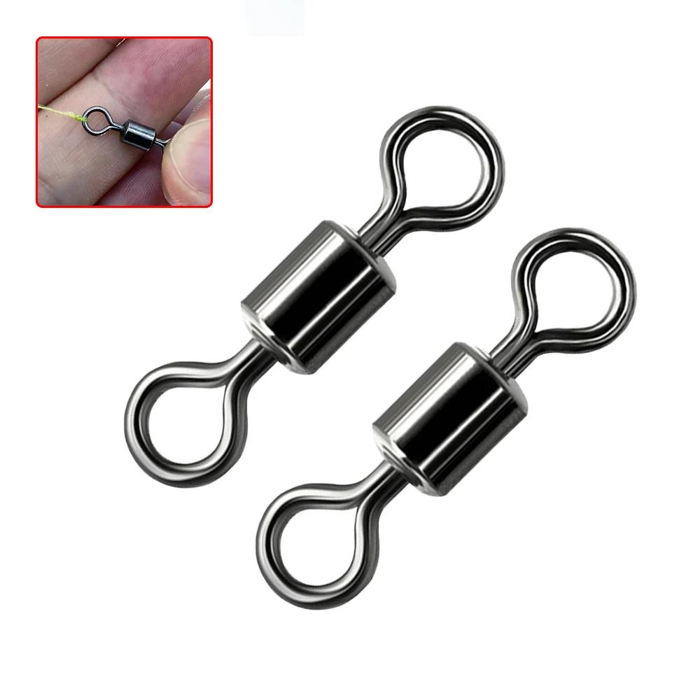 Connecteur de pêche pivotant, roulement à billes, pivotant, roulement de perles en acier inoxydable,