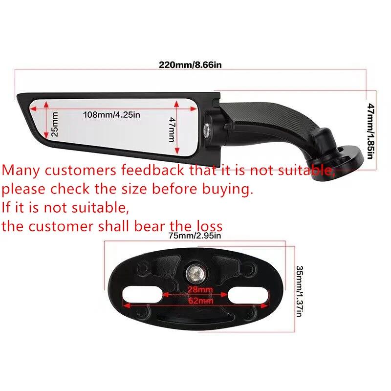 Rétroviseurs latéraux rotatifs réglables pour moto, pour BMW S1000RR Honda CBR YAMAHA YZF R6 R1 R25