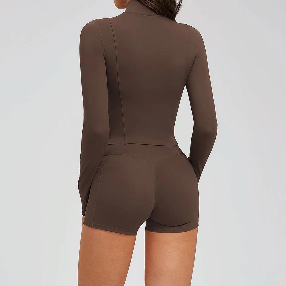 Ensemble de survêtement pour femme 2 pièces, ensemble de yoga, tenue de sport, fermeture éclair, man
