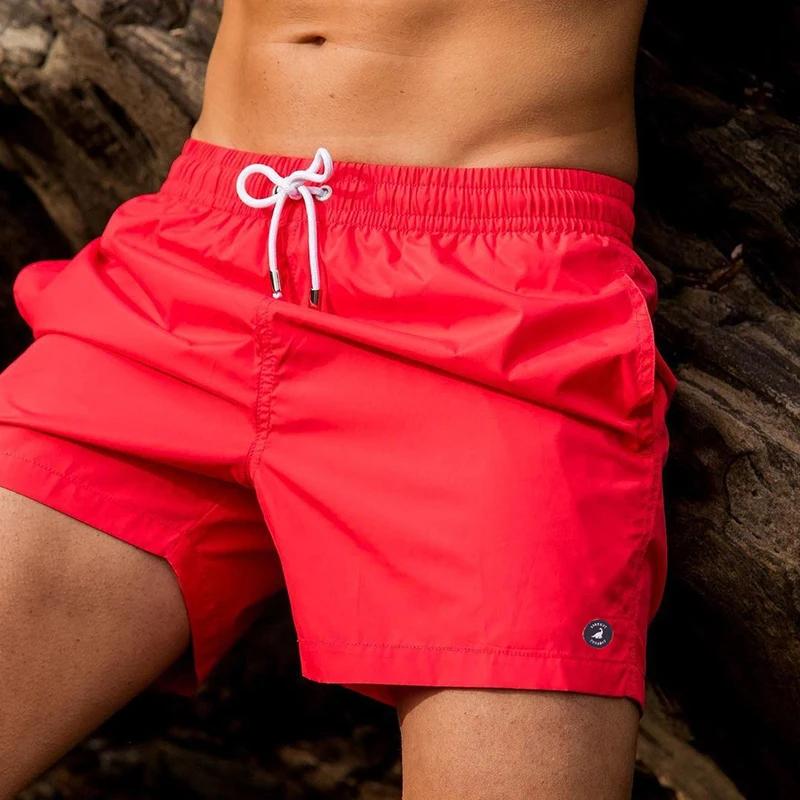 Maillot de bain pour hommes, maillot de bain solide, short de plage, avec poches, séchage rapide, po