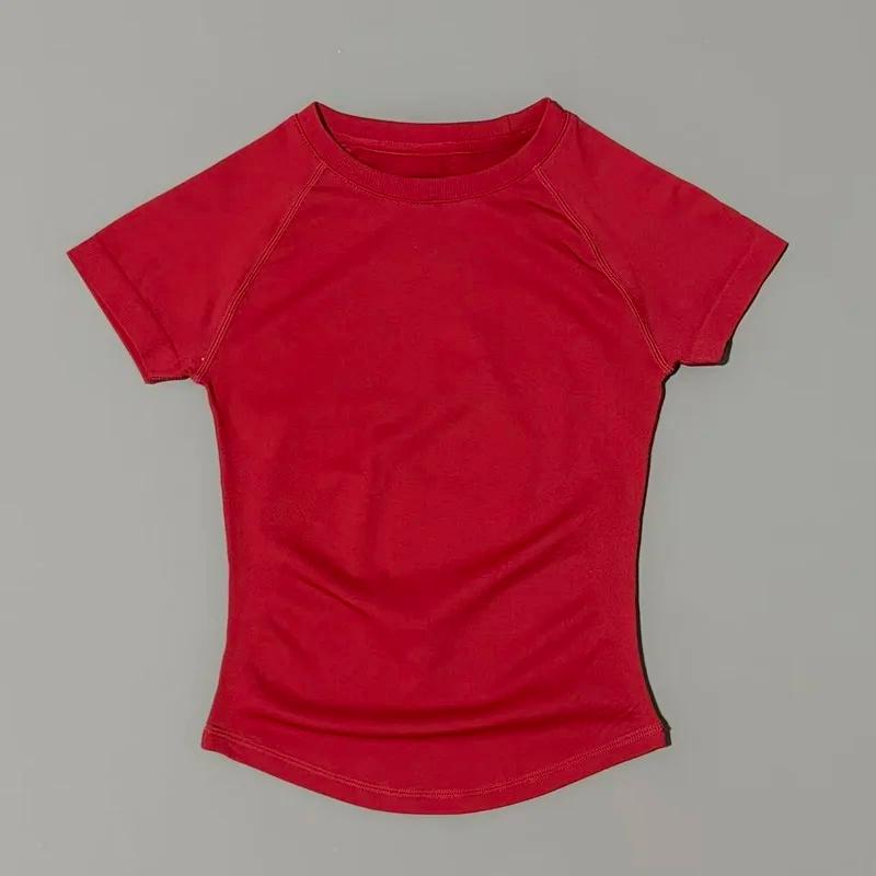 Haut de sport à manches courtes pour femme, t-shirt de course, t-shirt de sport d'été à manches cour