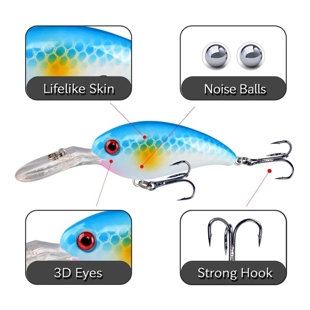 1 pièces leurres de pêche à la traîne de mer méné appât dur artificiel 10 cm 14g gros Wobblers appât