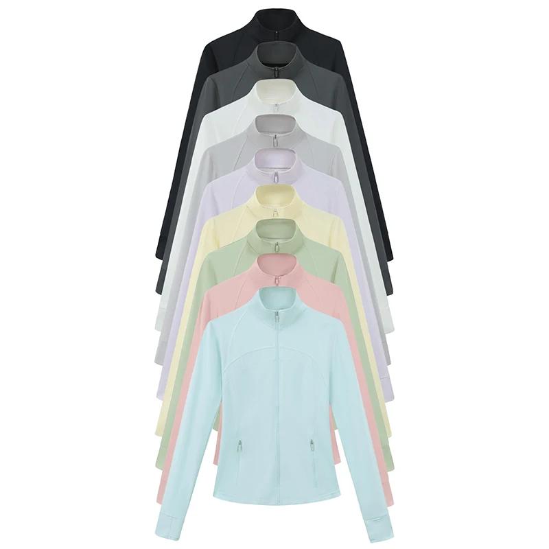 Veste à manches longues pour femmes, résistante aux UV, légère et respirante, pour la course à pied