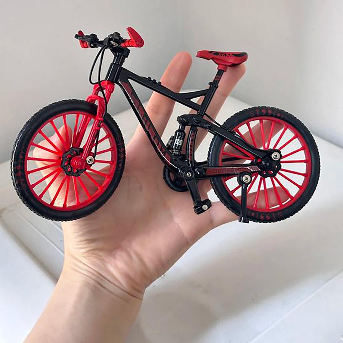 1:10 Mini vélo en alliage moulé sous pression modèle doigt montagne Miniature en métal vélo course j