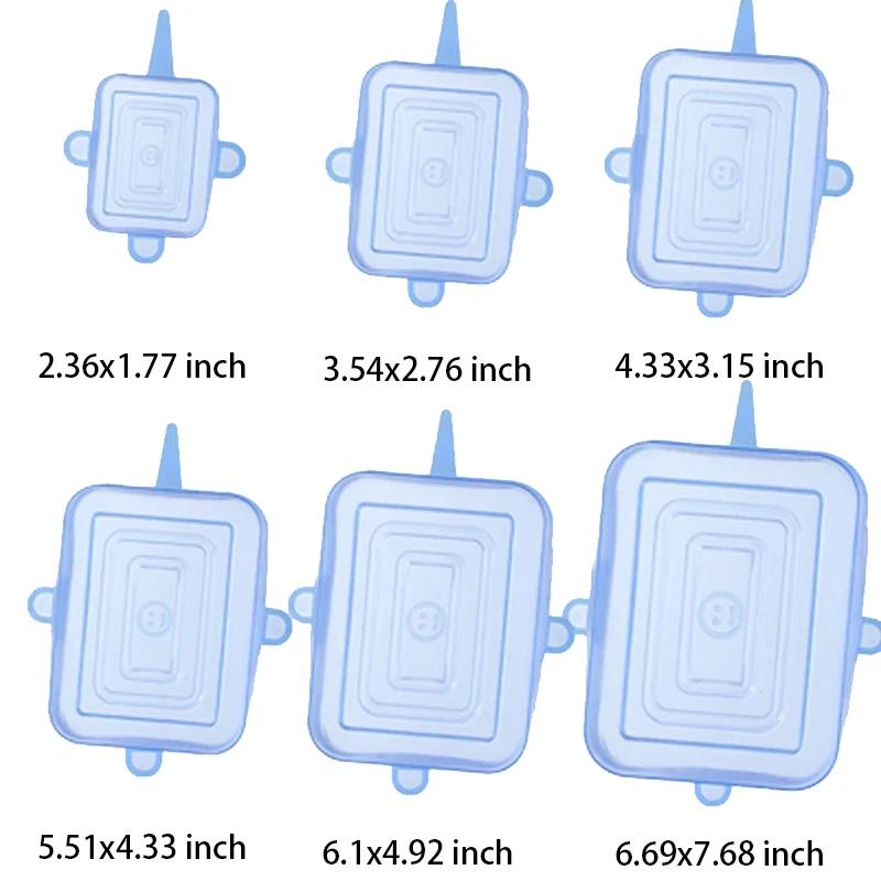 Couvercles extensibles en Silicone pour la cuisine, 6 pièces, pour le micro-ondes, les aliments