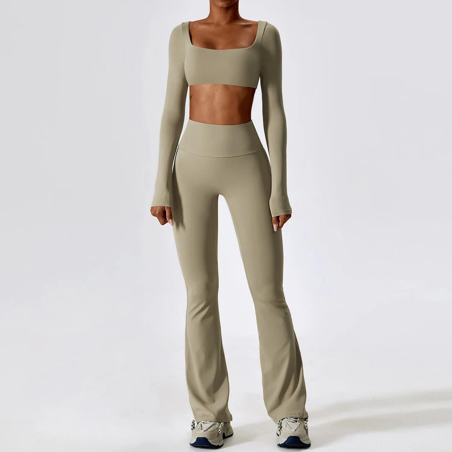 Ensemble de Yoga 2 pièces sans couture pour femmes, vêtements d'entraînement, vêtements d'athlétisme