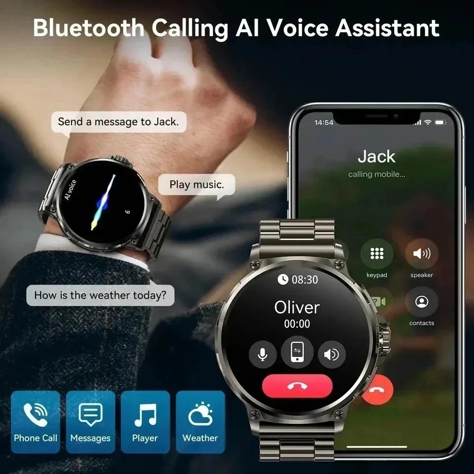 2026 Nouvelle montre intelligente ultra AMOLED 1,85 pouces, piste GPS, appel Bluetooth HD ; Grande b