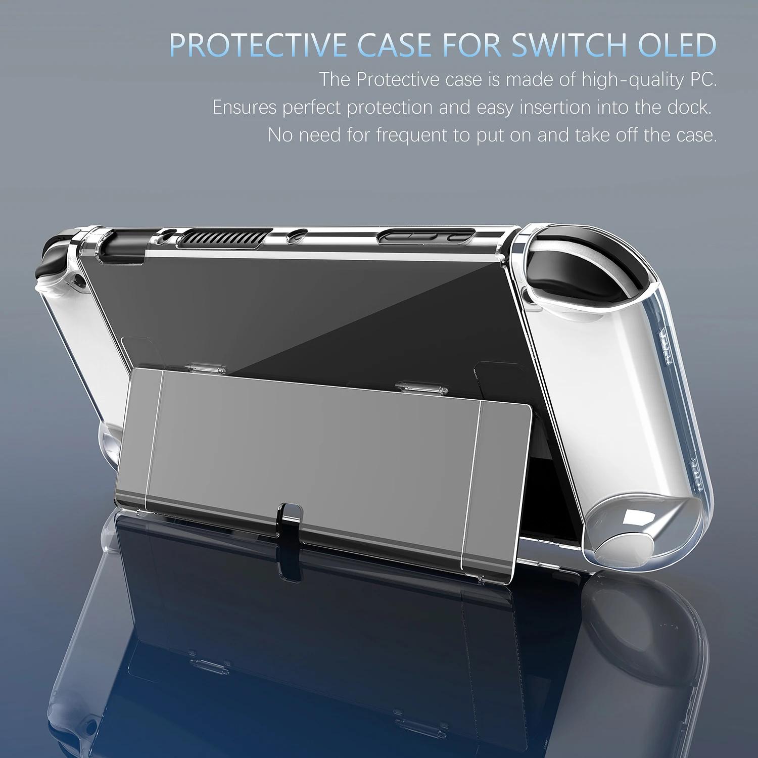 Étui de protection 3 en 1, housse transparente pour interrupteur Oled, protecteur transparent d'abso