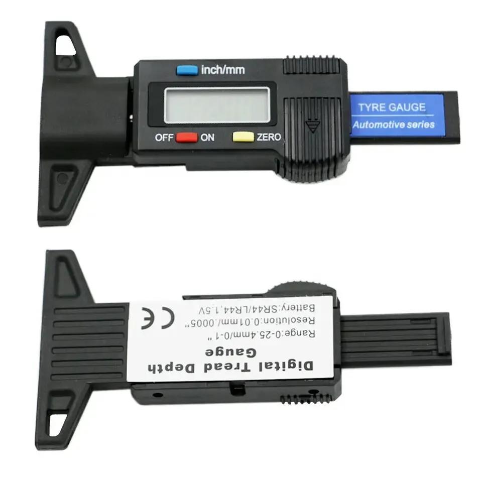 Jauge de profondeur numérique LCD pour voiture, jauge de profondeur de bande de roulement, outil de