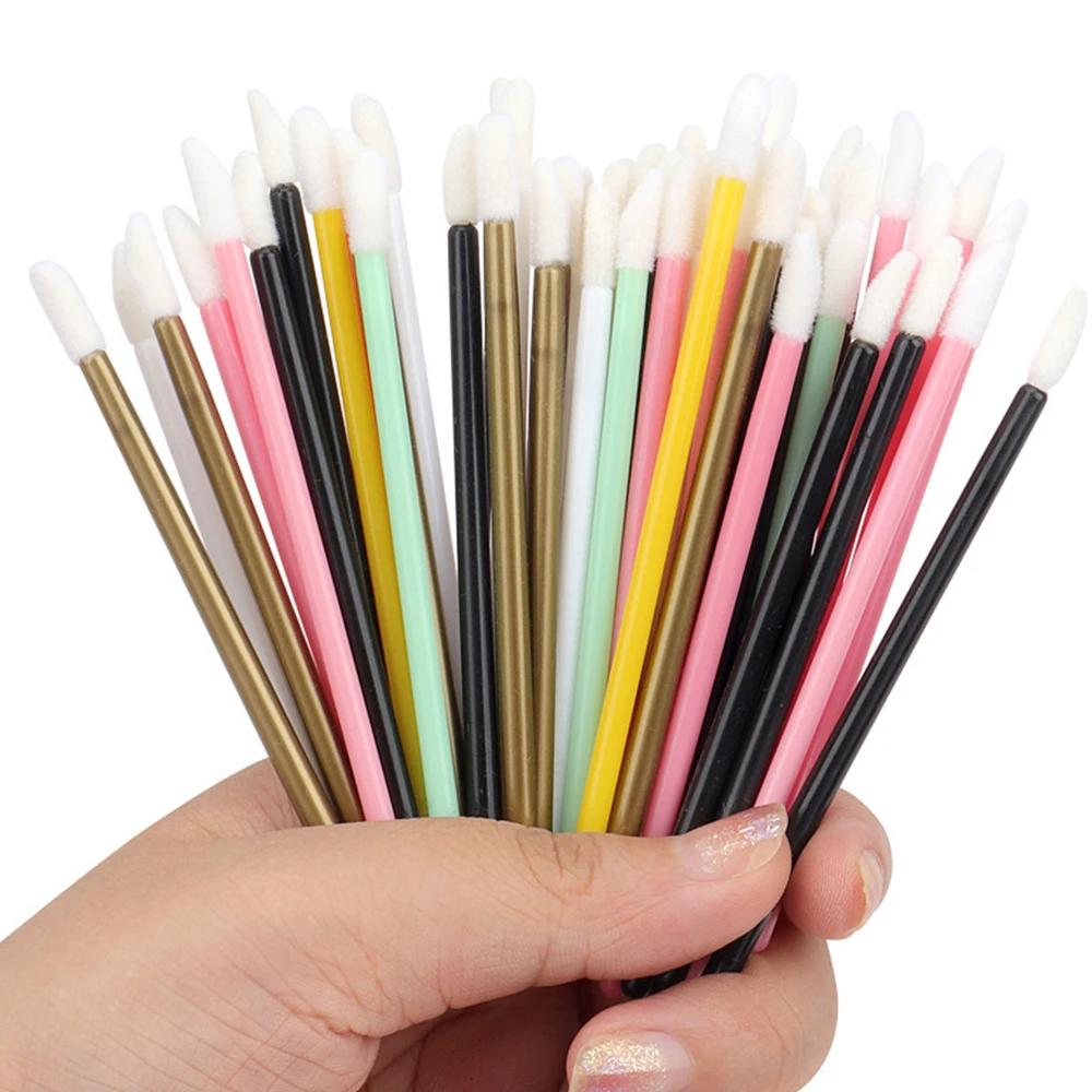 100 pièces brosse à lèvres brosse d'extension de cils pinceaux de maquillage pour Extension de cils
