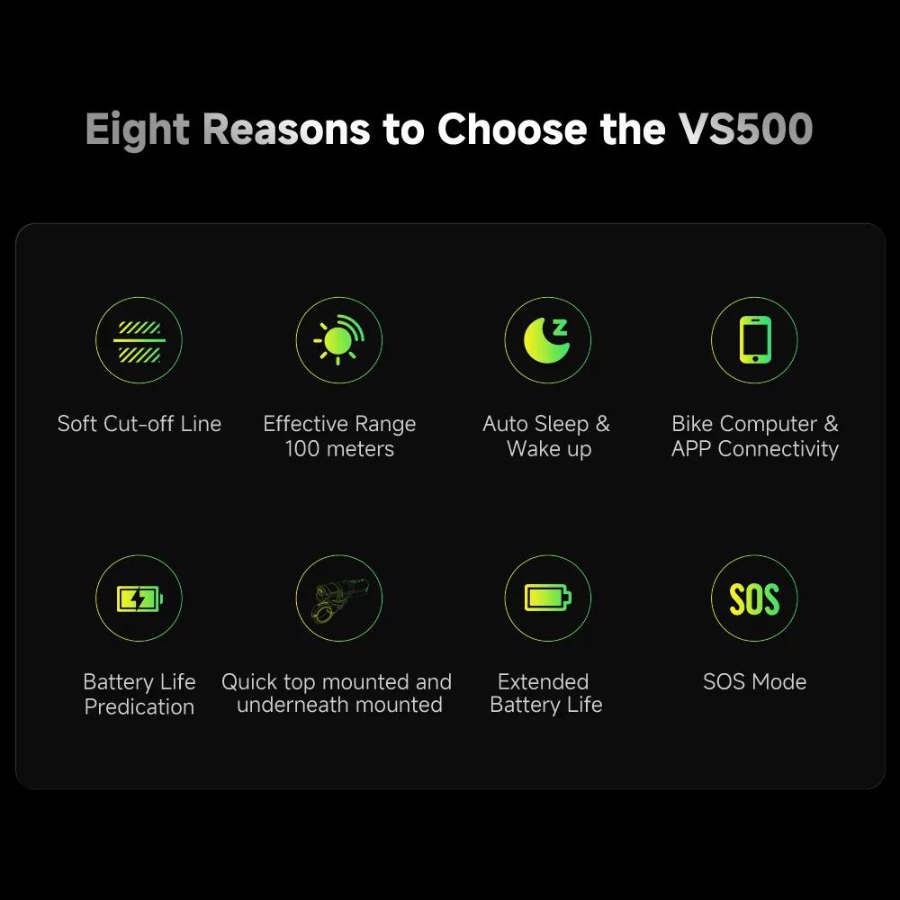 IGPSPORT VS500 feu avant de vélo intelligent 500 Lumen vtt lampe de vélo de route phare lampe de poc