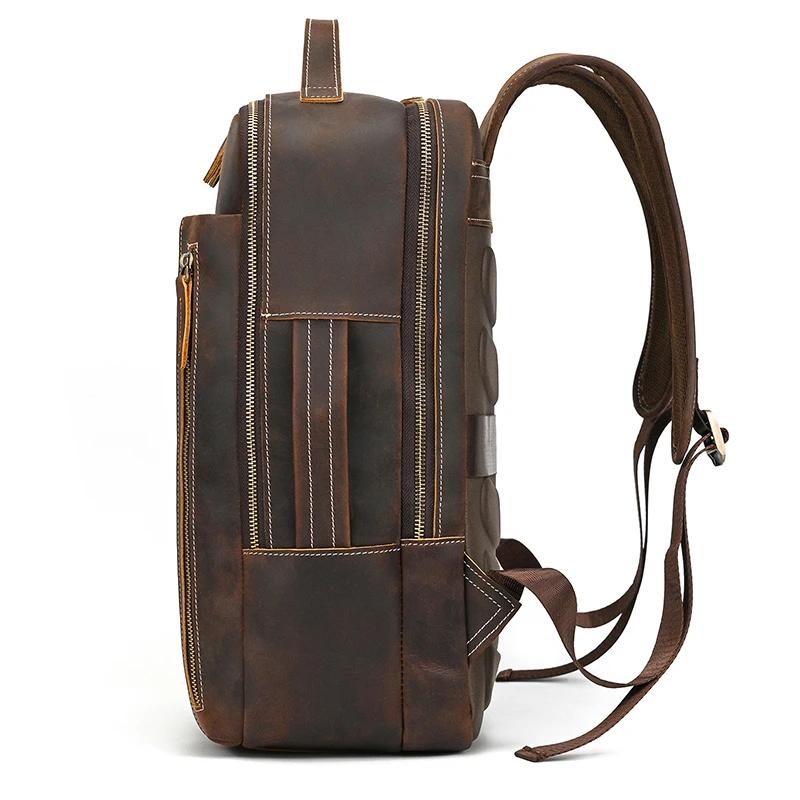2025 nouveautés sac à dos en cuir pour voyage hommes mâle en cuir de vachette pochette d'ordinateur