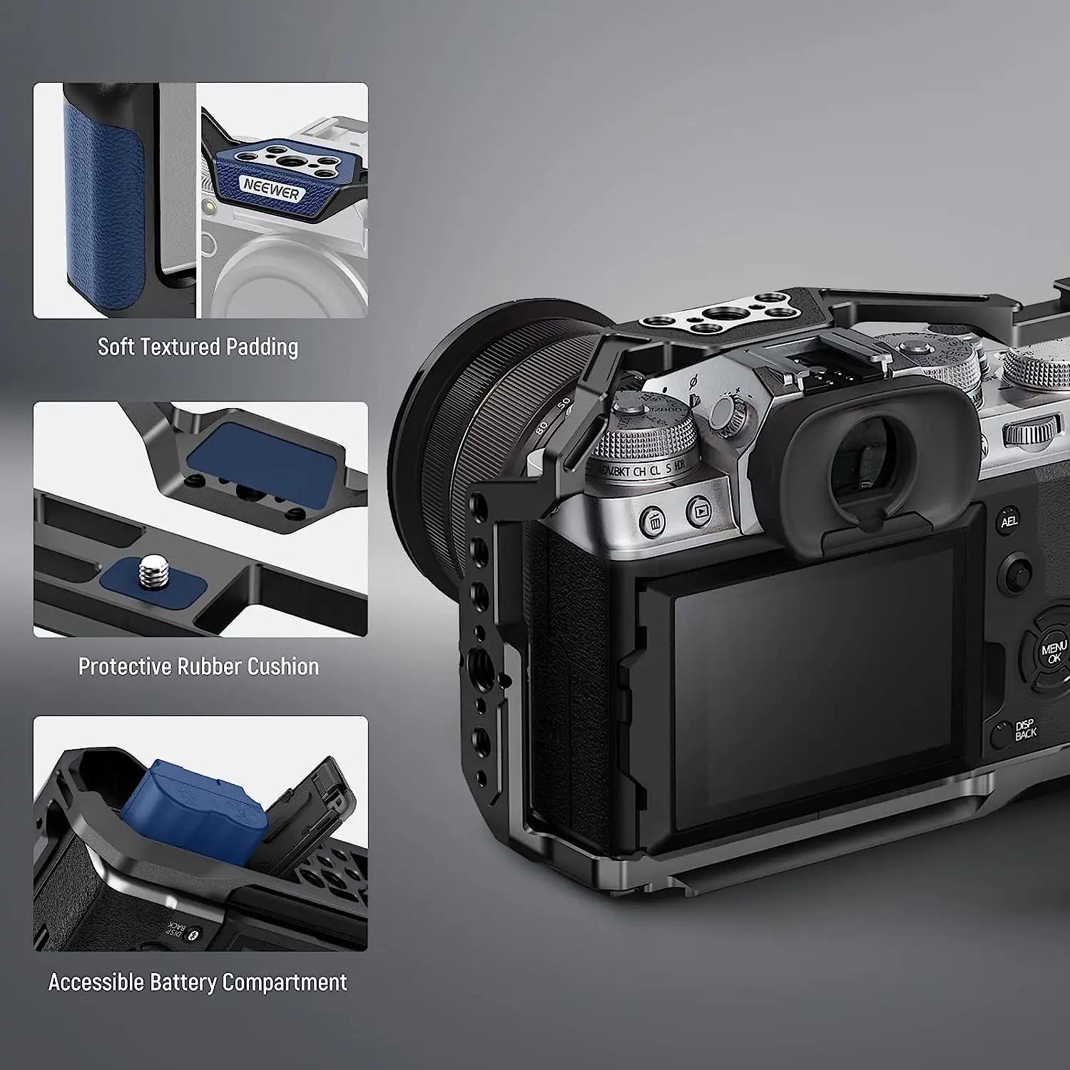Cage complète pour appareil photo NEEWER compatible avec Fujifilm X-T5, Rig vidéo en aluminium pour