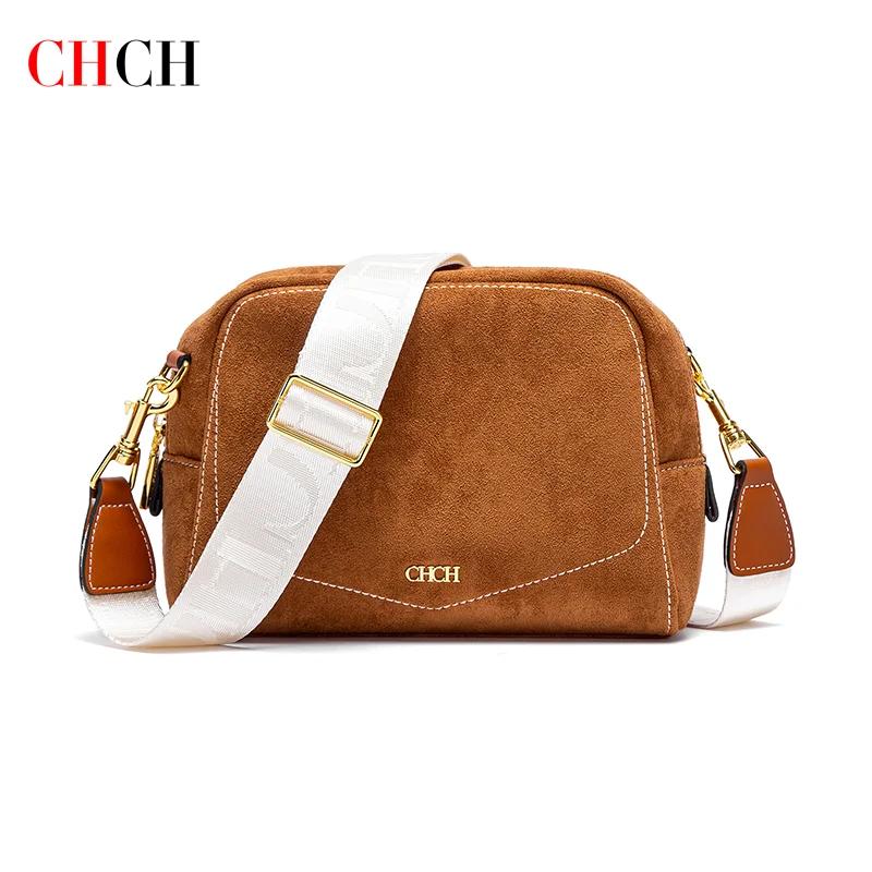 CHCH sac à bandoulière femme Collection automne/hiver Anti velours sac carré femme vin rouge sac à b