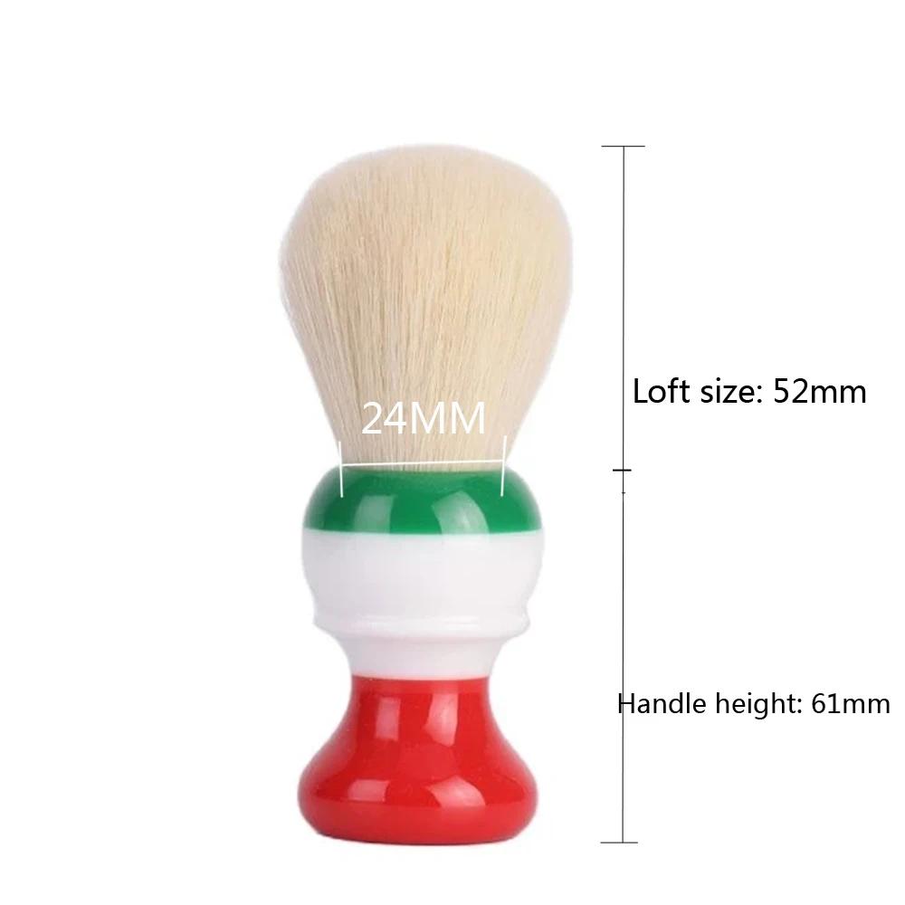 YAQI Freedom drapeau italien 24mm cachemire noeud synthétique hommes blaireau
