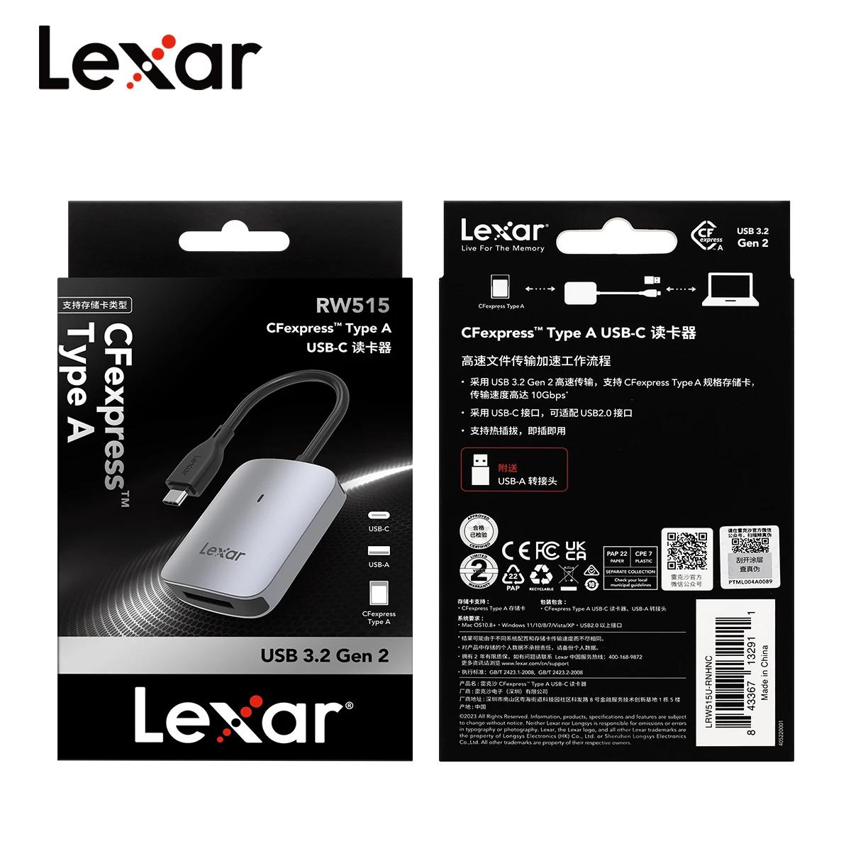 Lexar-Lecteur de carte professionnel RW515, USB 3.2, Isabel 2, Type C, CFexpress, Type A, Support, C