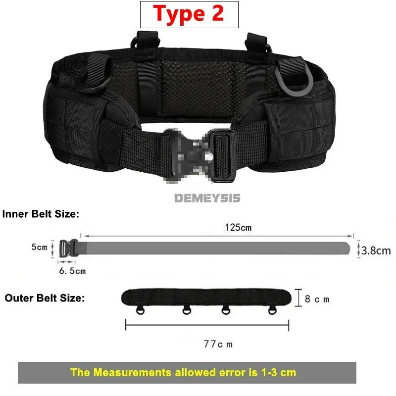 Ceinture tactique rembourrée Airsoft CS Combat Molle Airsoft ceintures Duty Paintball ceinture de ta