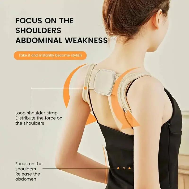 Correcteur posture clavicule réglable - Attelle dos ceinture lombaire pour hommes et femmes