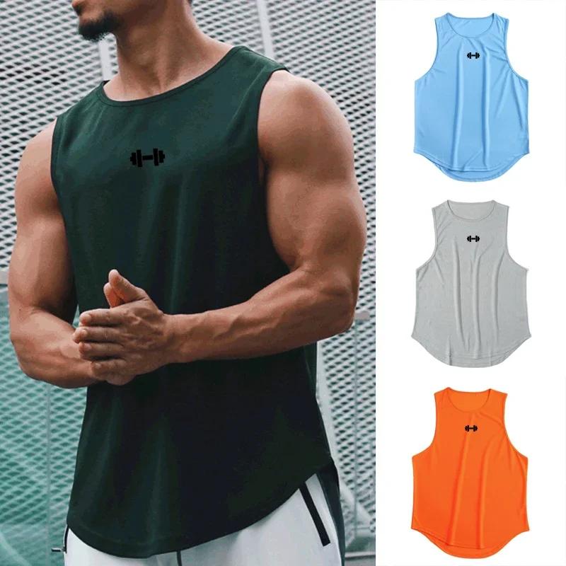 Vêtements de sport à séchage rapide pour hommes, gilet imprimé pour exercices et fitness en salle, 6