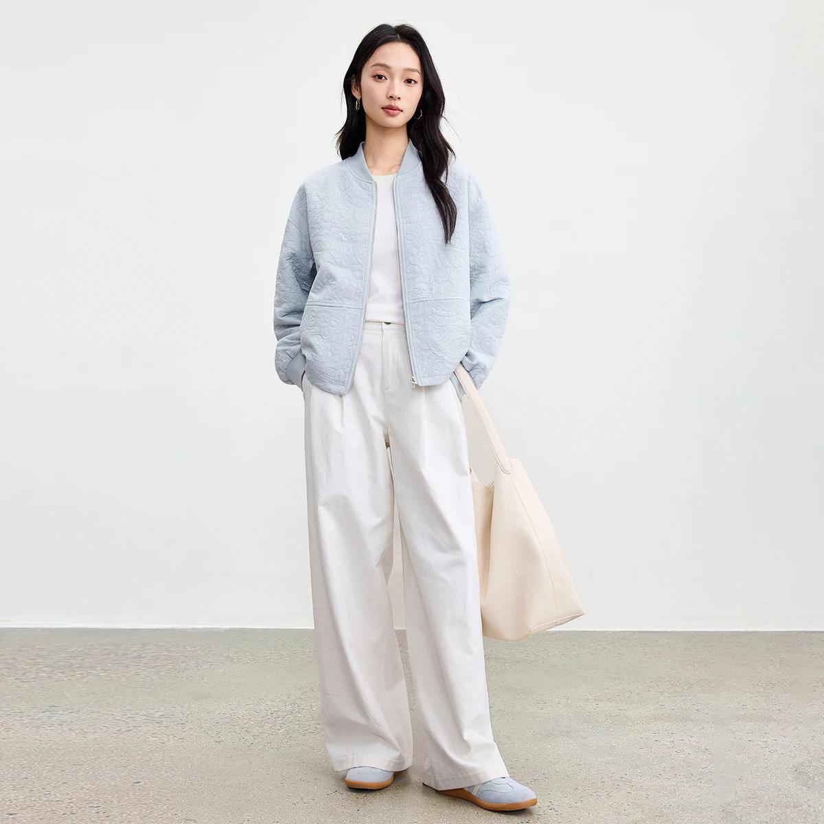 Veste de baseball femme SENTUBILA Automne Hiver 2026 Nouvelle Collection – Manteau décontracté avec
