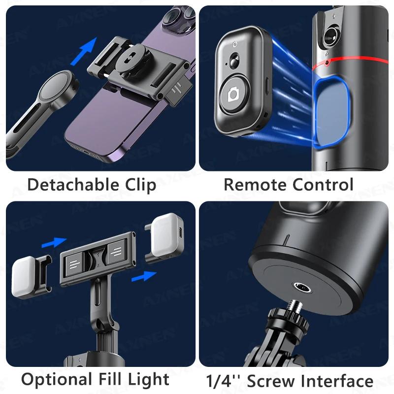 Stabilisateur de cardan de Rotation P02, cardan de suivi du visage de bureau pour Selfie de suivi po