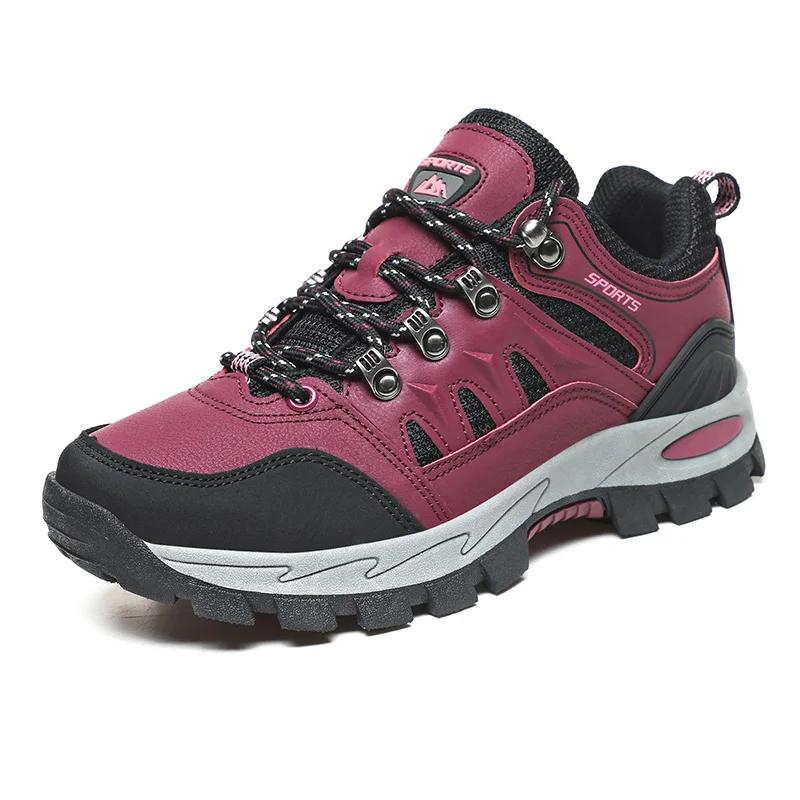Chaussures randonnée HIKEUP homme femme cuir baskets couple qualité trekking automne hiver