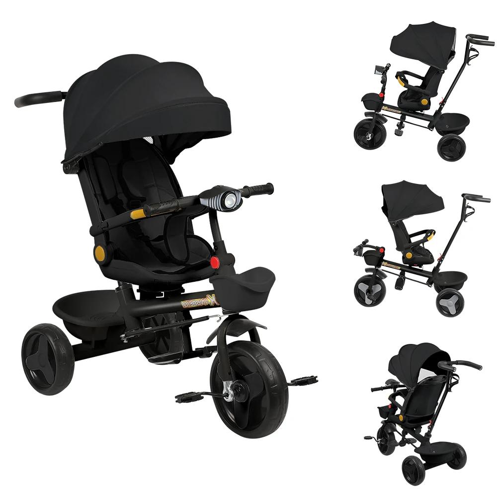 Tricycle multifonctionnel pour bébé - Pliable et portable - Siège respirant - Convient aux enfants d