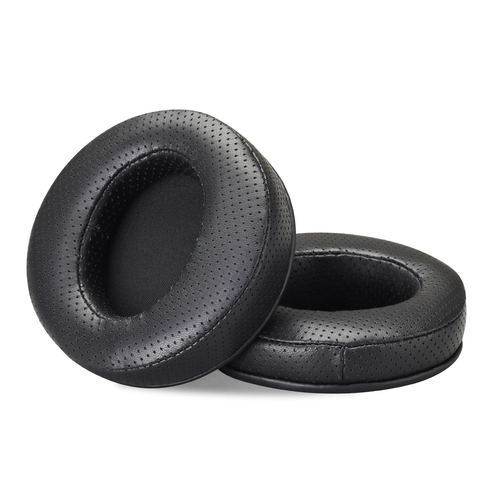 Coussinets d'oreille perforés en peau de mouton, 11cm, coudés, pour écouteurs Fostex TH-600 TH-900 D