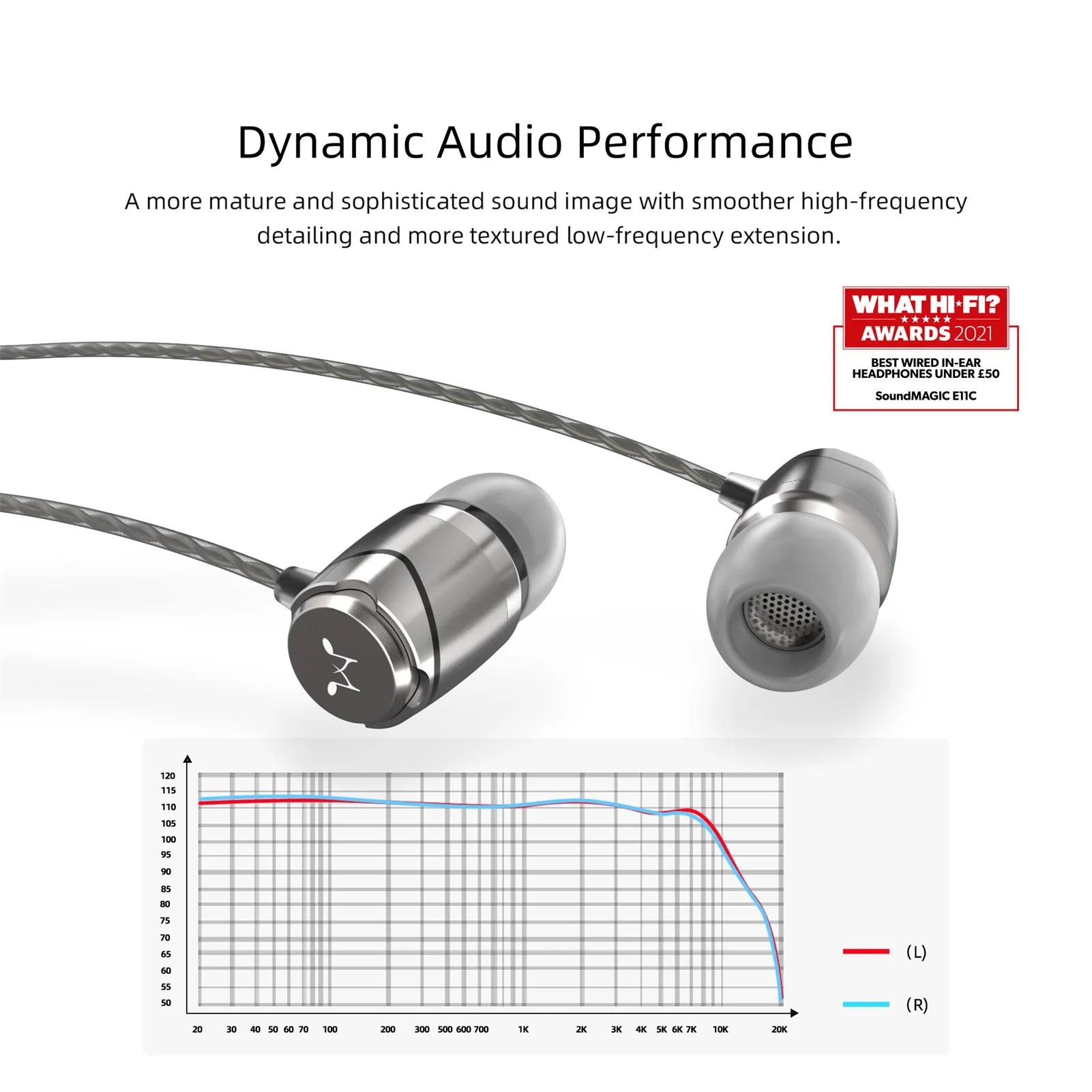 SoundMAGIC – écouteurs intra-auriculaires d'origine, oreillettes filaires avec Microphone, 3.5mm, ba