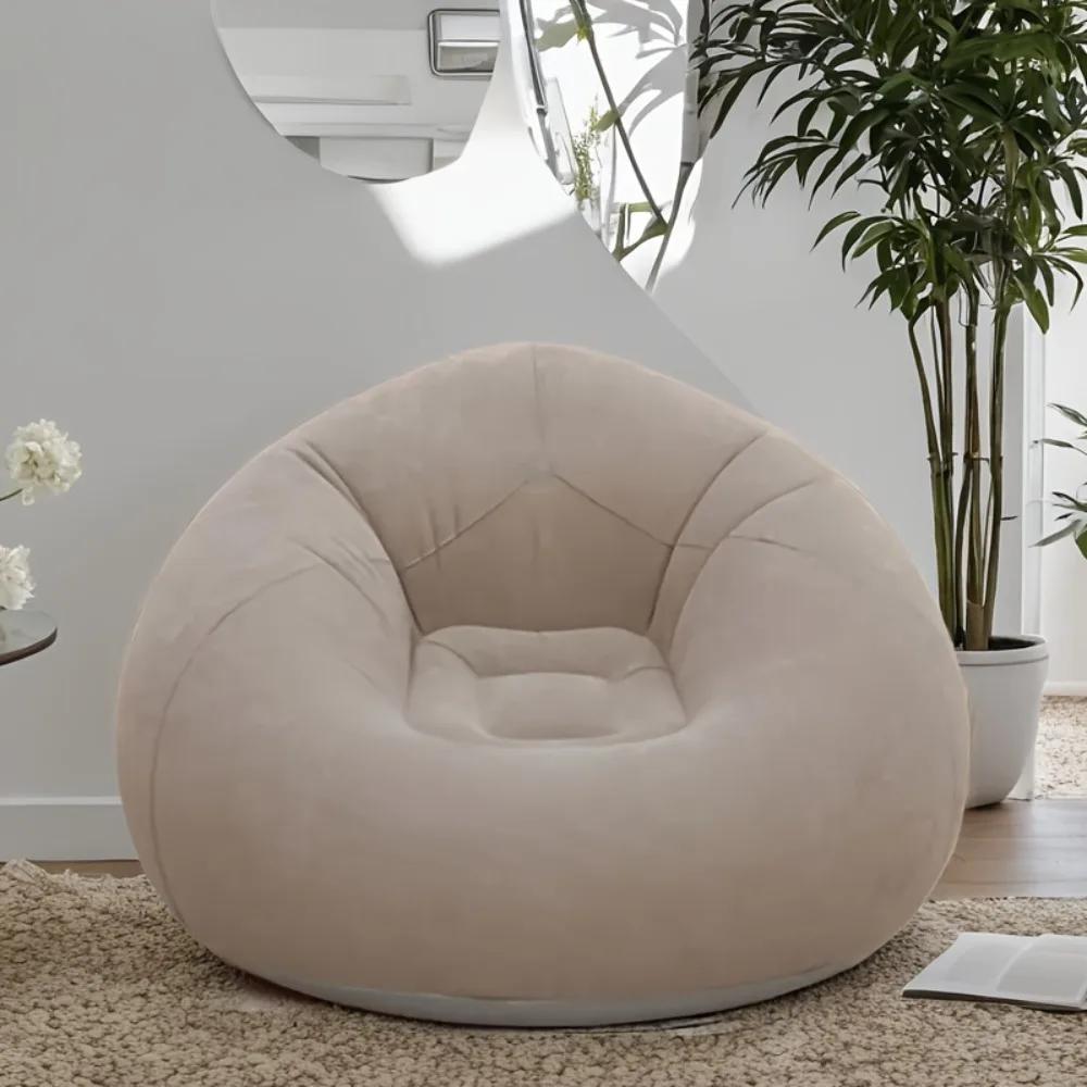 Canapé gonflable floqué, chaise longue gonflable portable et pliable pour la maison, le bureau, la s