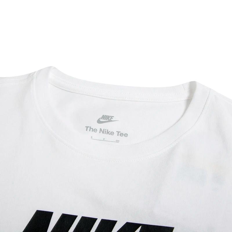Nike T-Shirt femme Essntl Icn Ftra col rond ample manches courtes respirant décontracté demi manches