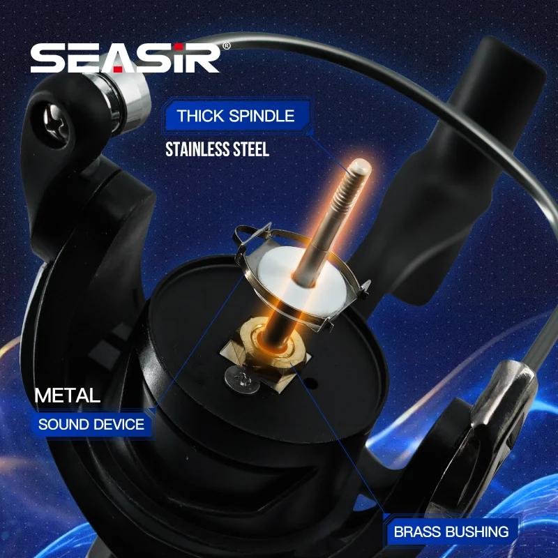 SEASIR Moulinet de pêche Spinning Black Arrow, équipement principal en métal, bobine en aluminium p