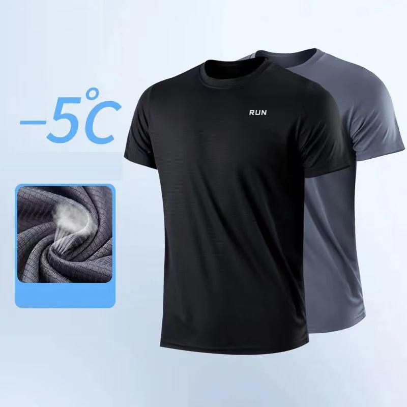 T-shirt sport homme séchage rapide - Col rond pour running et entraînement évacuation humidité