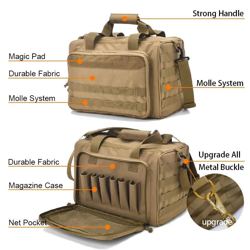 Sac de rangement en nylon pour armes à feu, système Molle, accessoire de chasse en plein air, étui à