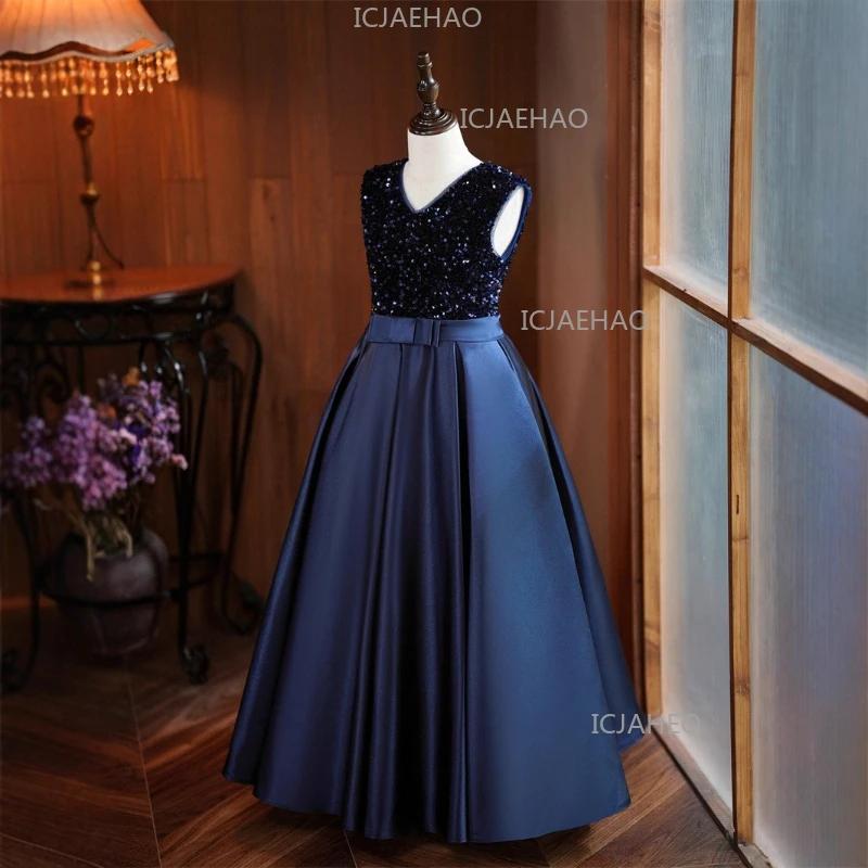 Robe de princesse élégante pour filles 2026, tenue de soirée formelle pour piano et violon, costume