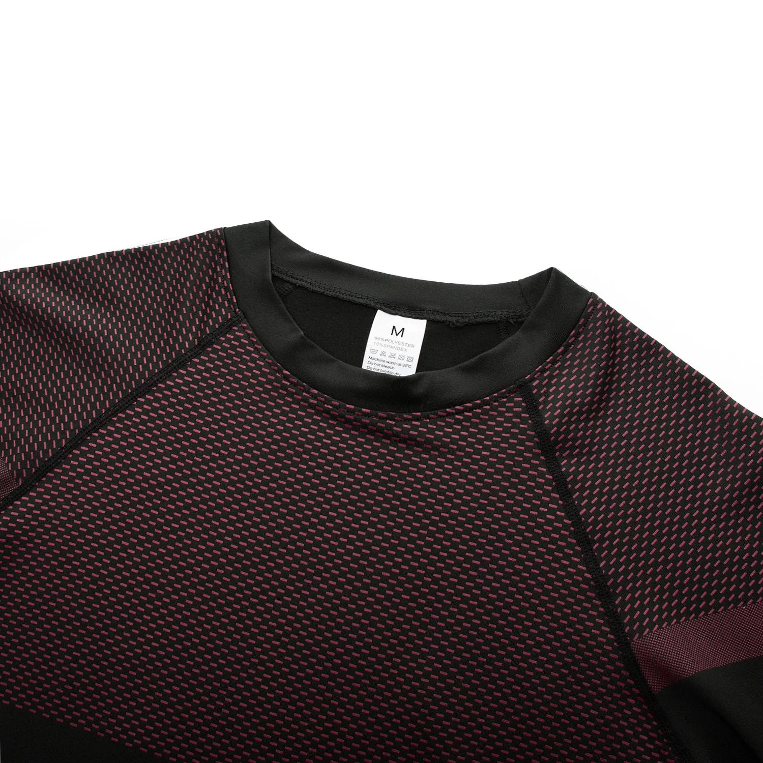 T-shirts de compression à motif chauve-souris pour hommes, manches courtes, anti-UV, pour la gym, l'