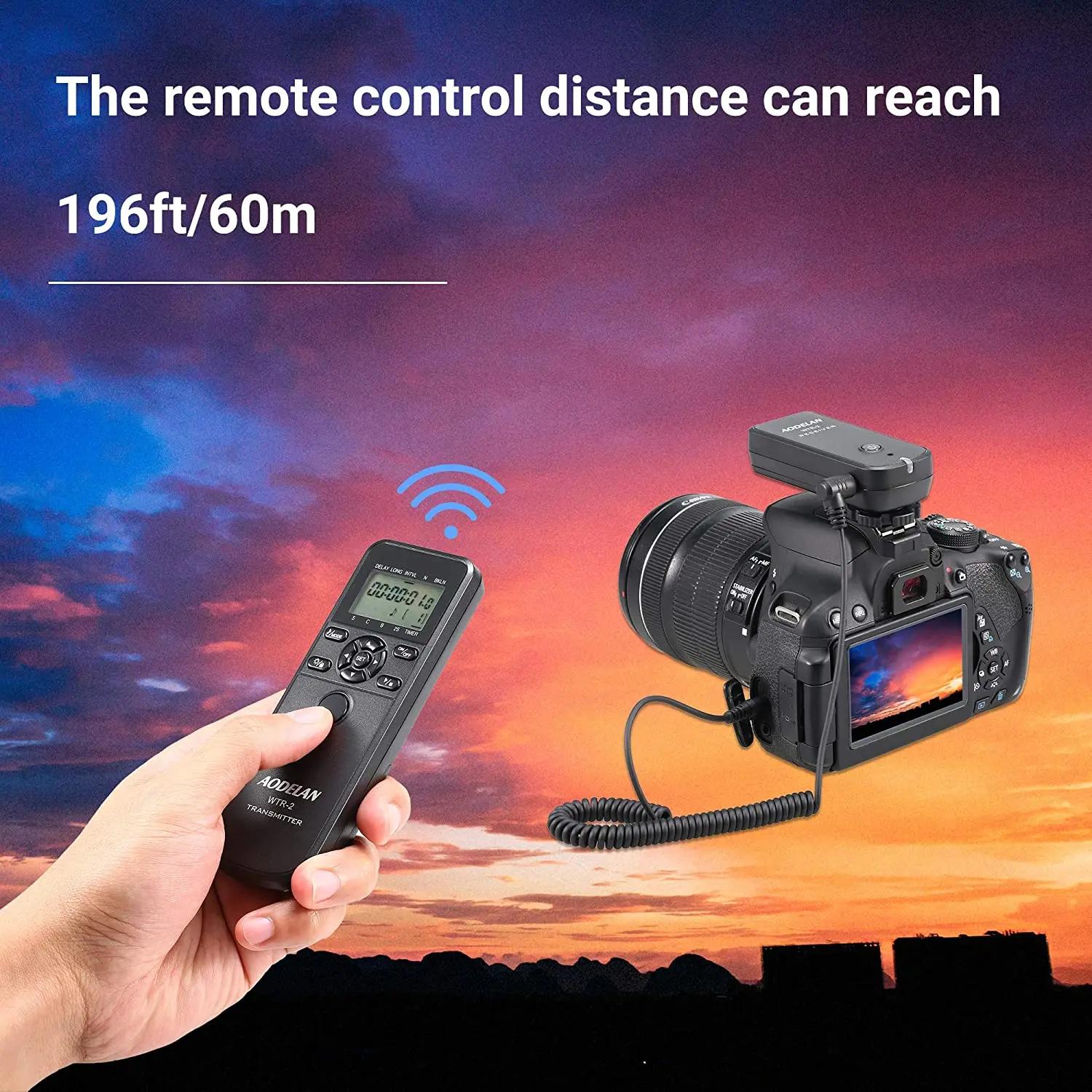 AODELAN – minuterie sans fil WTR-2, câble pour appareil photo Canon, Nikon, Sony, C6, C8, N8, N10, S