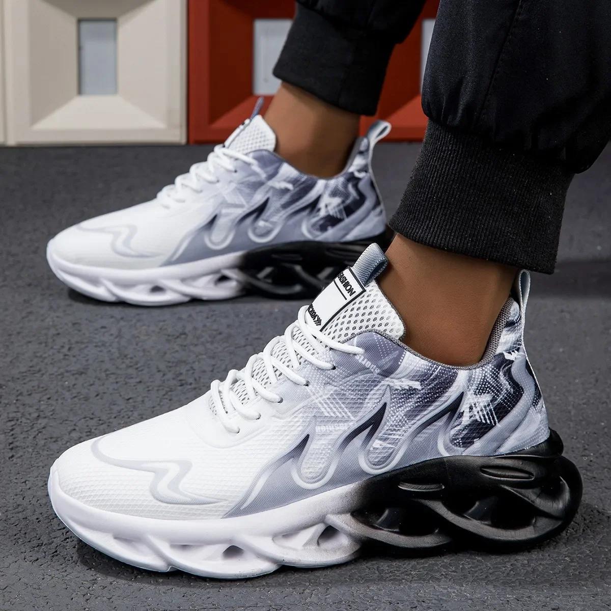 Chaussures de Course Légères en Maille Respirante pour Homme et Femme, Baskets Confortables Plates e