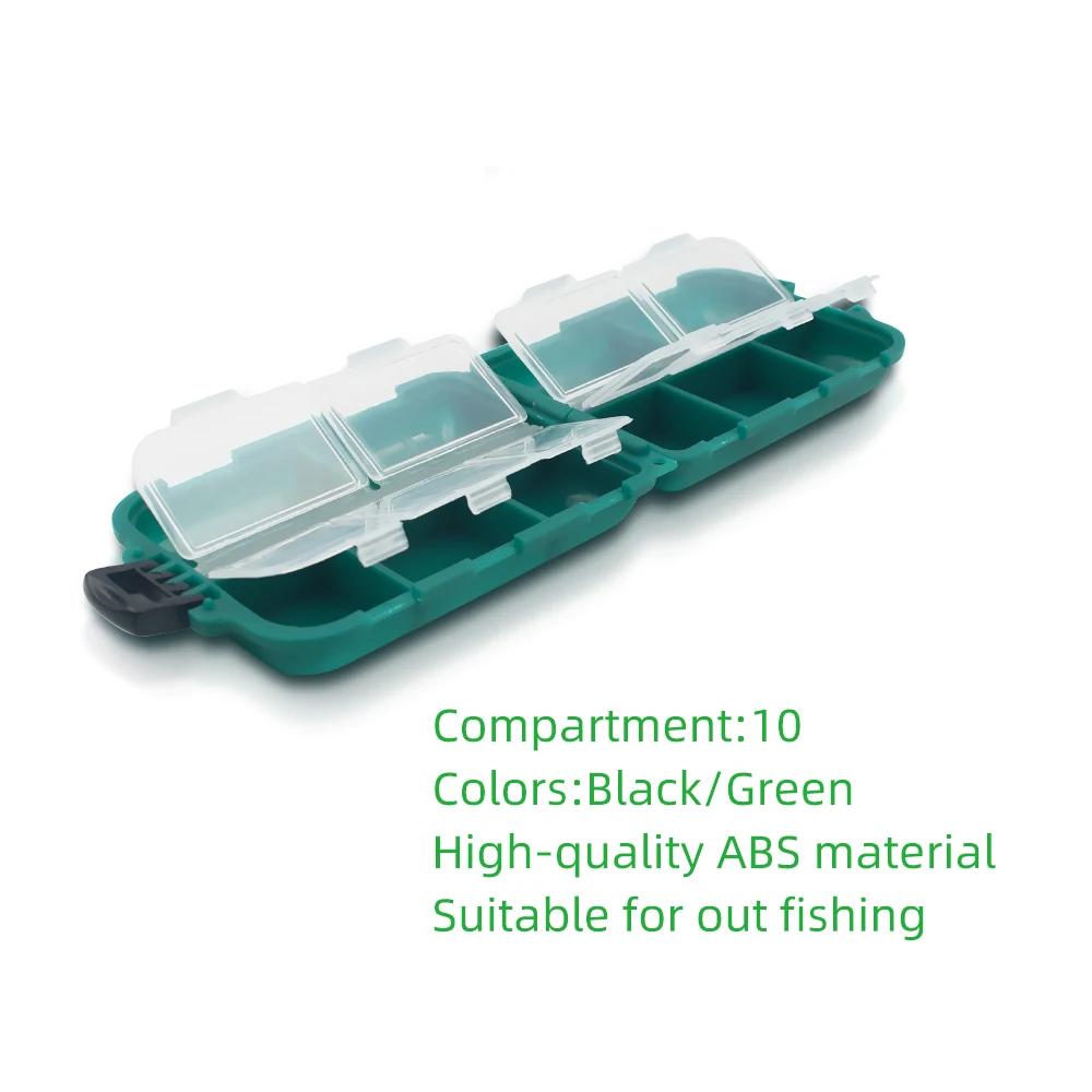 DNDYUJU 1 pièces boîte de pêche matériel de pêche boîte de rangement 10 compartiments en plastique p