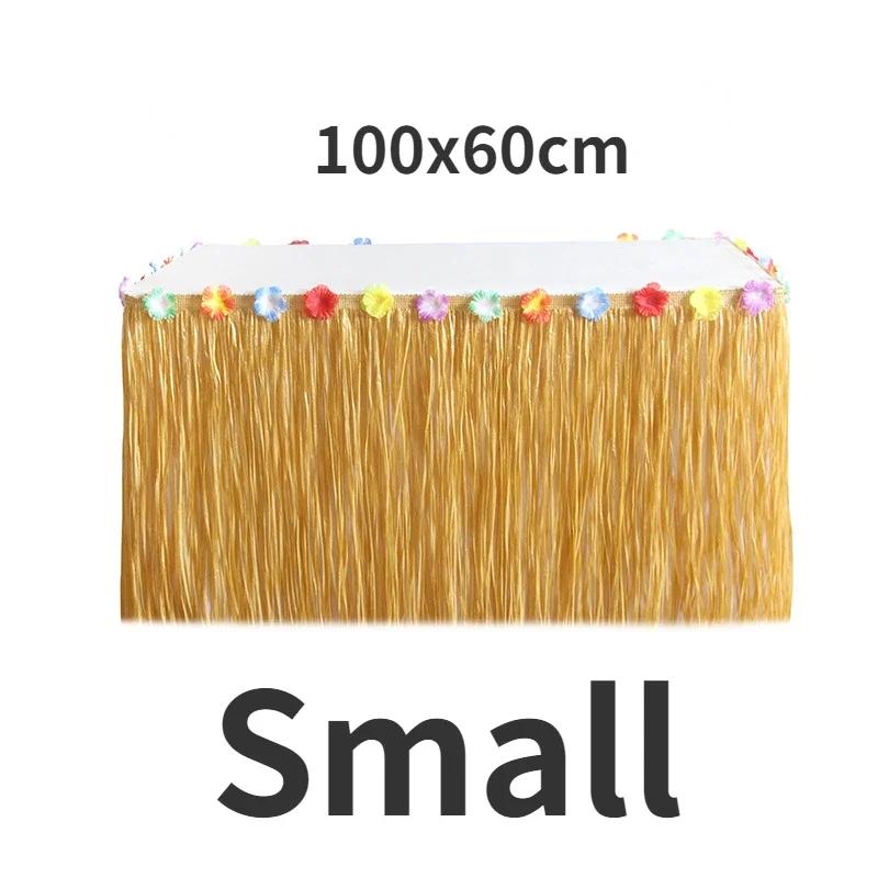 Jupe de Table en paille Luau, 3 tailles, couleur paille, fournitures de fête à thème d'été hawaïen p