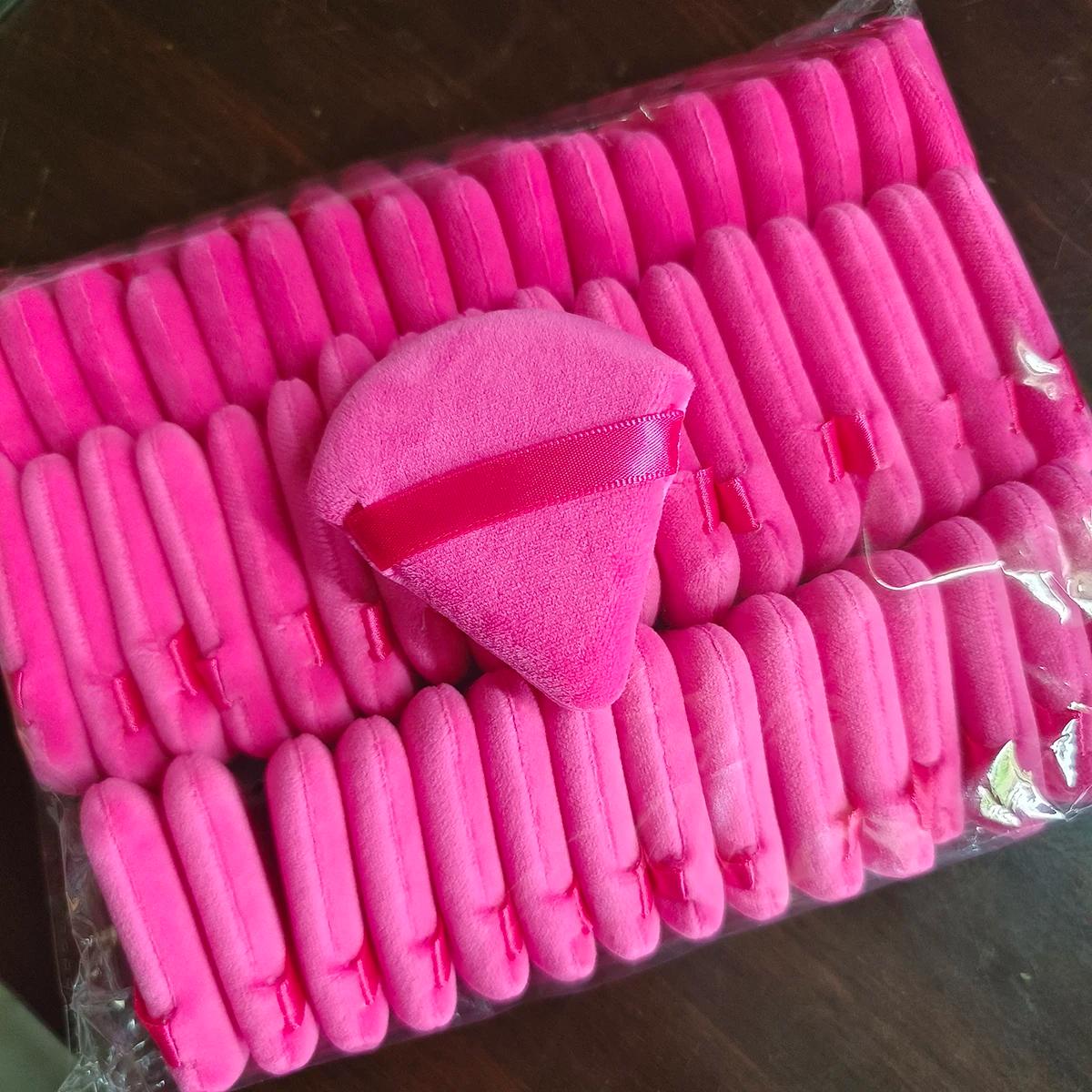 En gros 50 pièces Triangle poudre bouffée Mini visage maquillage éponge cosmétiques doux coton visag