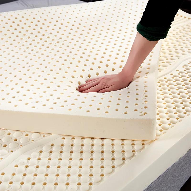 Matelas en latex naturel 100% thaïlandais avec housse, dessus de matelas en caoutchouc pur naturel,